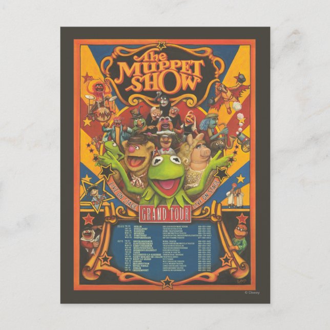 Carte Postale The Muppet Show - Affiche de la Grande Tournée (Devant)