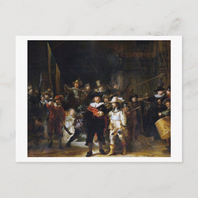 Carte Postale The Night Watch, Rembrandt, 1642 (Devant)
