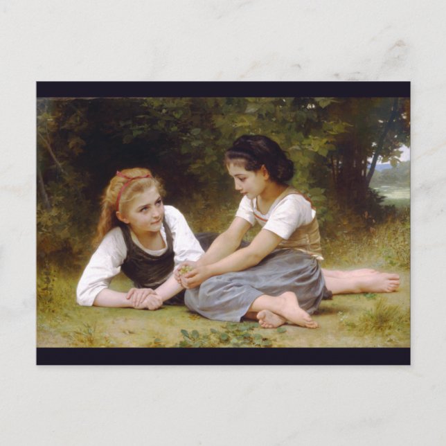 Carte Postale The Nut Gatherers par W.A. Bouguereau (Devant)