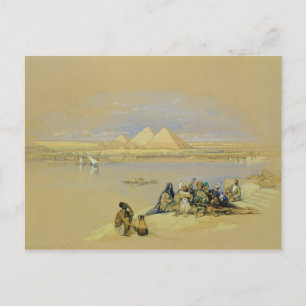 Carte Postale The Pyramids at Giza, near Cairo (w/c)