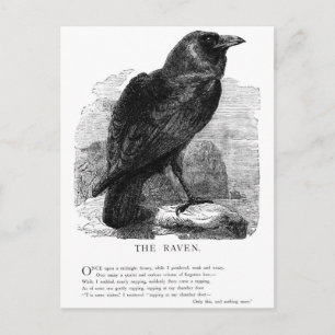 Carte Postale The Raven by Edgar Allen Poe