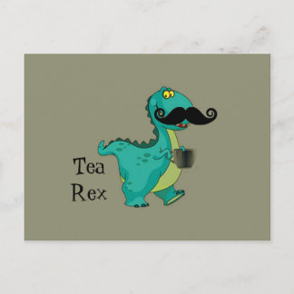 Carte Postale Thé - Rex Dinosaure Dinosaure Dessin Innuendo