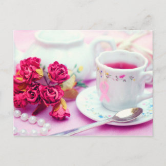 Carte Postale Thé rose