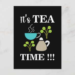 Carte Postale Thé Temps Amoureux de Thé Tasse 