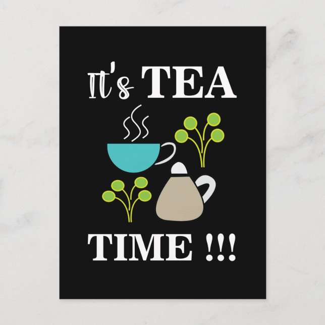 Carte Postale Thé Temps Amoureux de Thé Tasse  (Devant)