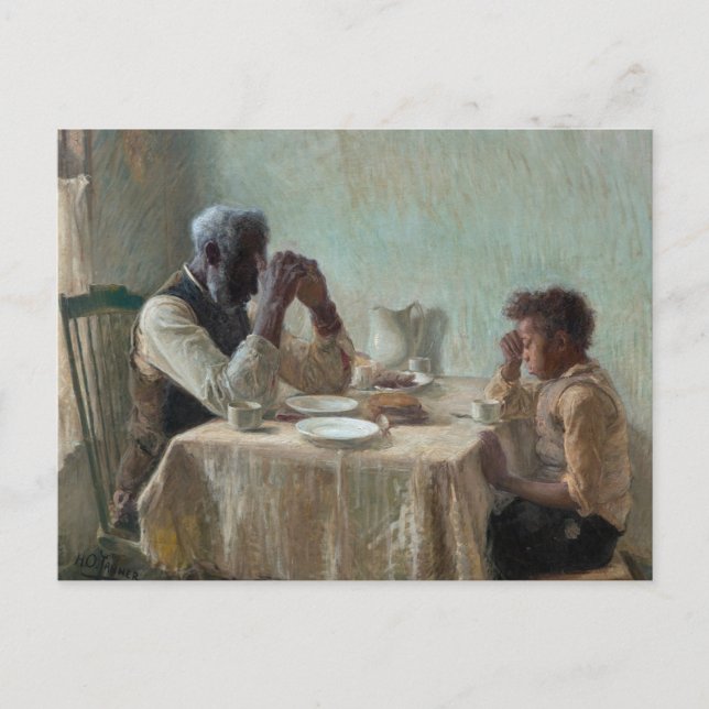 Carte Postale The Thankful Poor, 1894 by Henry Ossawa Tanner (Devant)