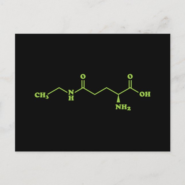 Carte Postale Thé Théanine Formule chimique moléculaire (Devant)