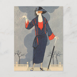 Carte Postale The Untimely Rain by George Barbier