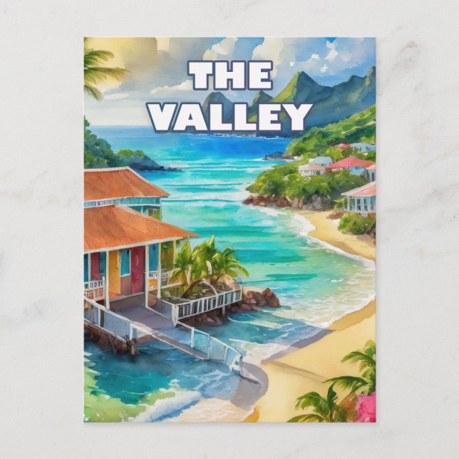 Carte Postale The Valley, cœur tranquille d'Anguilla (Devant)