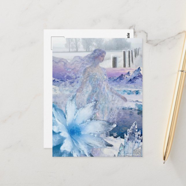 Carte Postale The winter Goddess Snow and Ice (Devant/Arrière en situation)