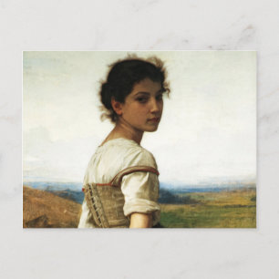Carte Postale The Young Shepherdess by William-AdolpheBouguereau