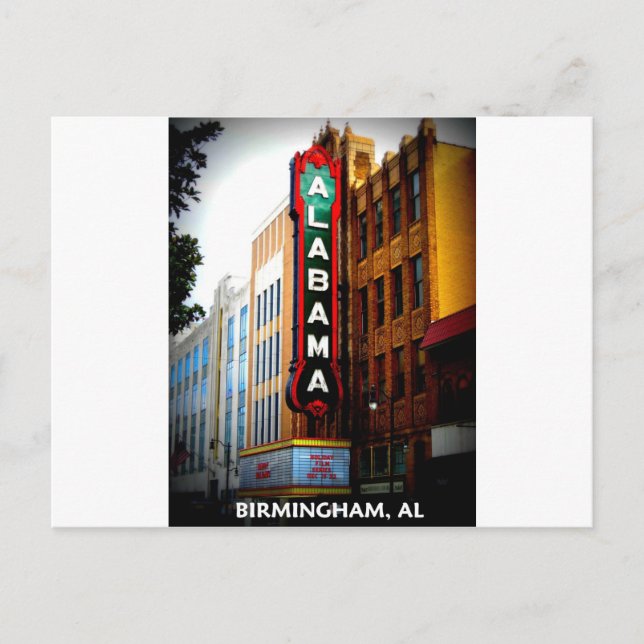 CARTE POSTALE THÉÂTRE ALABAMA - BIRMINGHAM, ALABAMA (Devant)