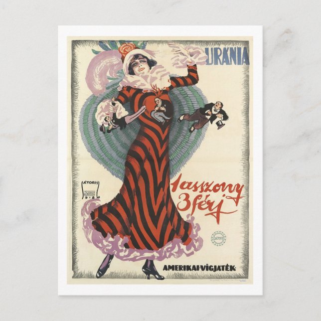 Carte Postale Théâtre comique du début du XXe siècle inspiré (Devant)