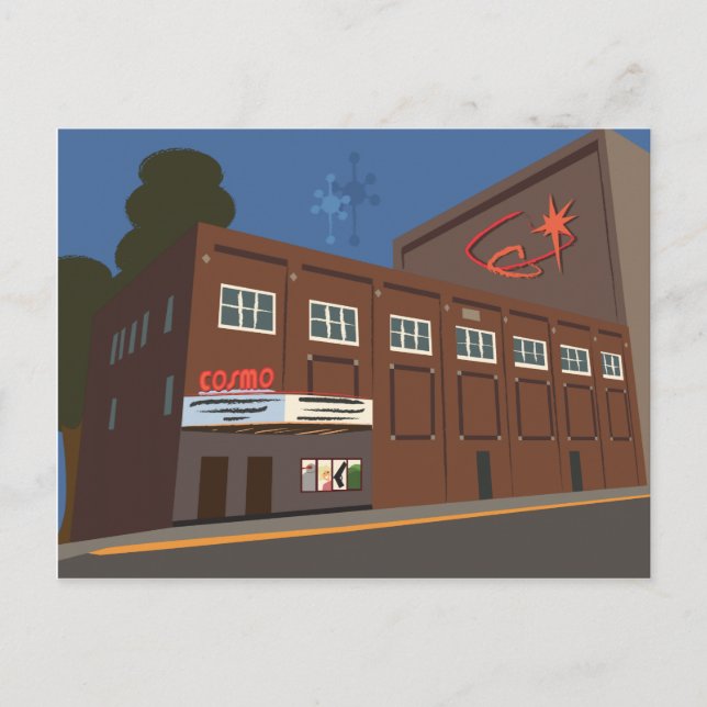 Carte Postale Théâtre Cosmo Rétro-Futuriste, Merrill, WI (Devant)
