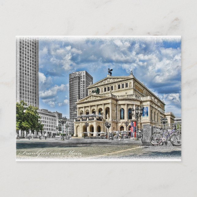 Carte Postale Théâtre de l'opéra à Francfort (Devant)