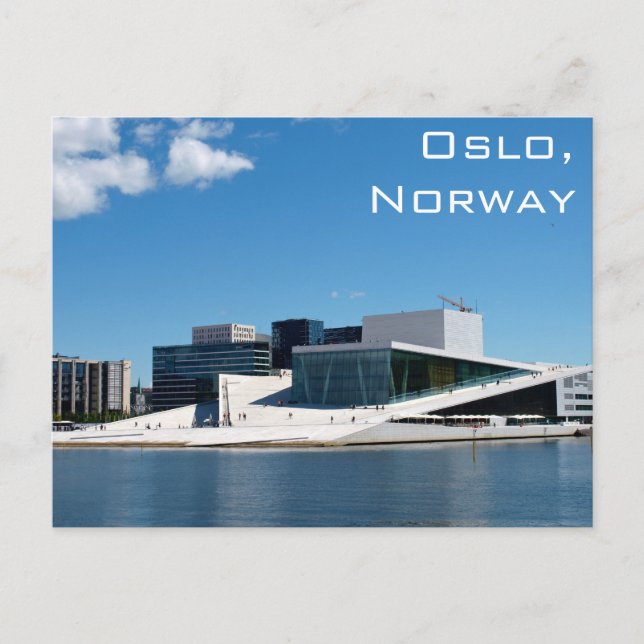 Carte Postale Théatre de l'opéra d'Oslo en Norvège un jour d'été (Devant)