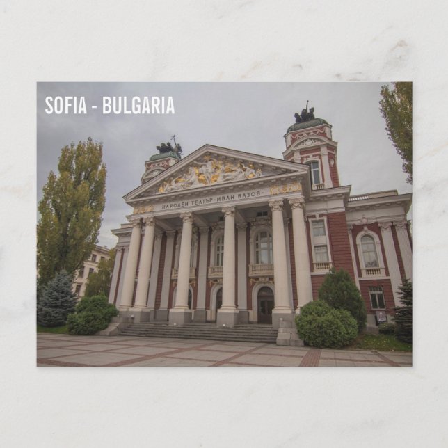 Carte Postale Théâtre National "Ivan Vazov" à Sofia, Bulgarie (Devant)