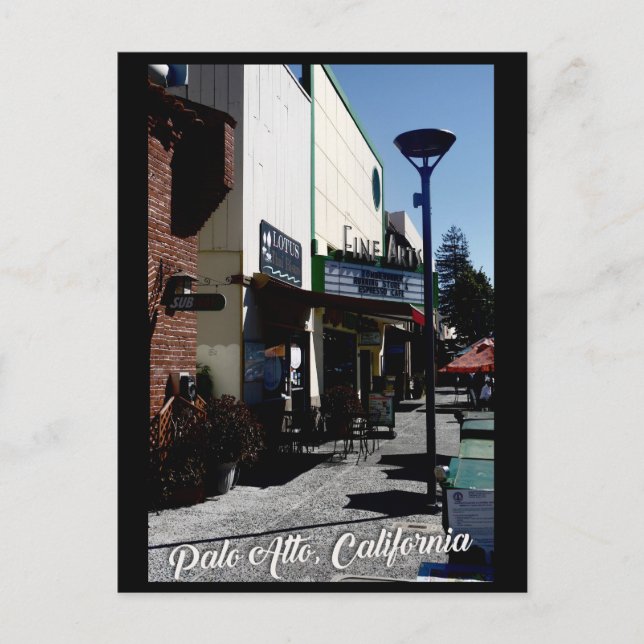 Carte Postale Théâtre sur California Ave, Palo Alto, Californie (Devant)