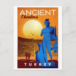 Carte Postale Théâtres anciens, Turquie, art sculpté, vintage