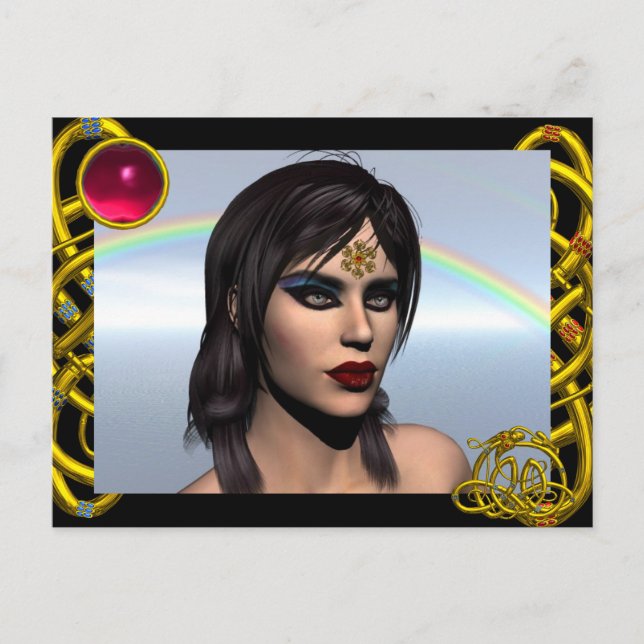 CARTE POSTALE THEDA / HYPER DRAGON ROUGE RUBY (Devant)