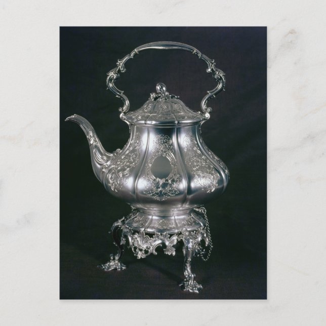 Carte Postale Théière et bouilloire avec lampadaire et brûleur (Devant)