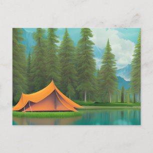 Carte Postale Thème Camping Je Dis Salut