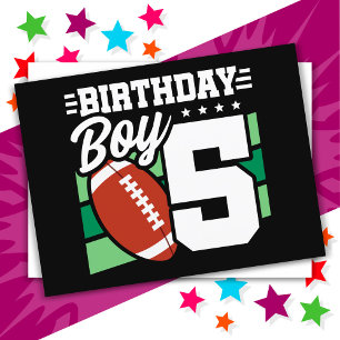 Carte Postale Thème de fête de football pour enfant de 5 ans Fêt