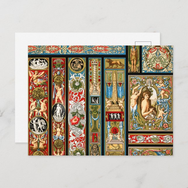 Carte Postale Thèmes Renaissance Textiles et tissus (Devant / Derrière)