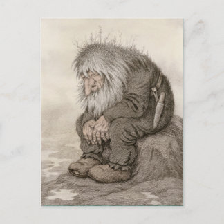 Carte Postale Theodor Kittelsen Troll se demande comment l'ancie