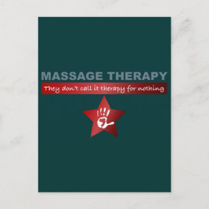 Carte Postale Thérapie de Massage en Rouge Rubis