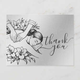 Carte Postale Thérapie de Massage Mains de Guérison Énergie Spa 