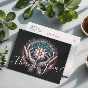 Carte Postale Thérapie de Massage Mains de Guérison Énergie Spa 