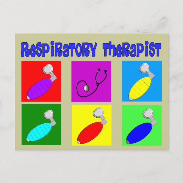 Carte Postale Thérapiste respiratoire Pop Art Design Cadeaux (Devant)