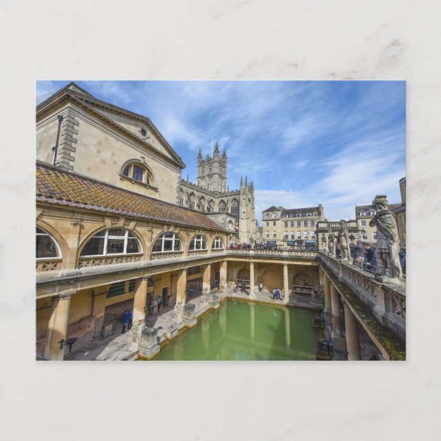 Carte Postale Thermes romains en Angleterre Bath (Devant)