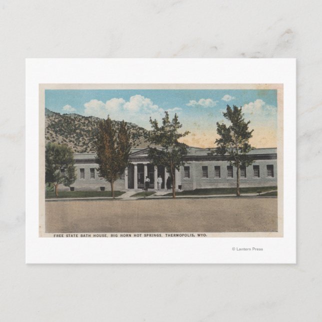 Carte Postale Thermopolis, WY - Vue de Big Horn Bath House (Devant)