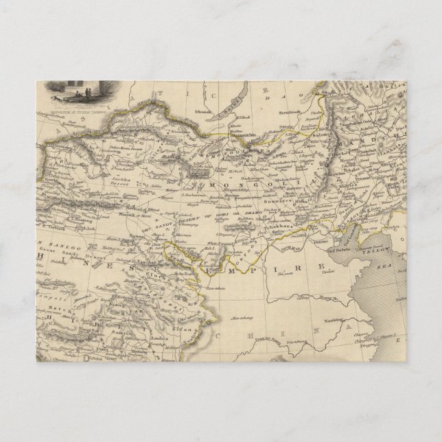 Carte Postale Thibet, Mongolie et Mandchouria (Devant)