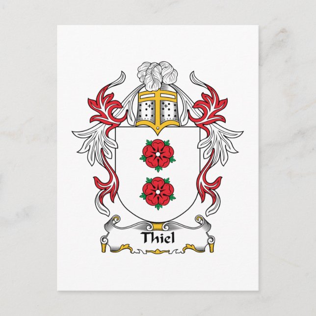 Carte Postale Thiel Family Crest (Devant)