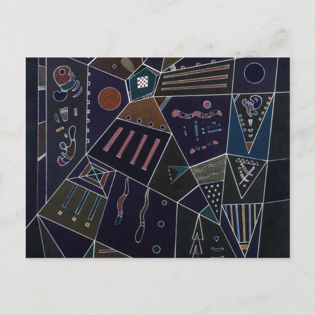 Carte Postale Thin Threads, 1943 par Wassily Kandinsky (Devant)