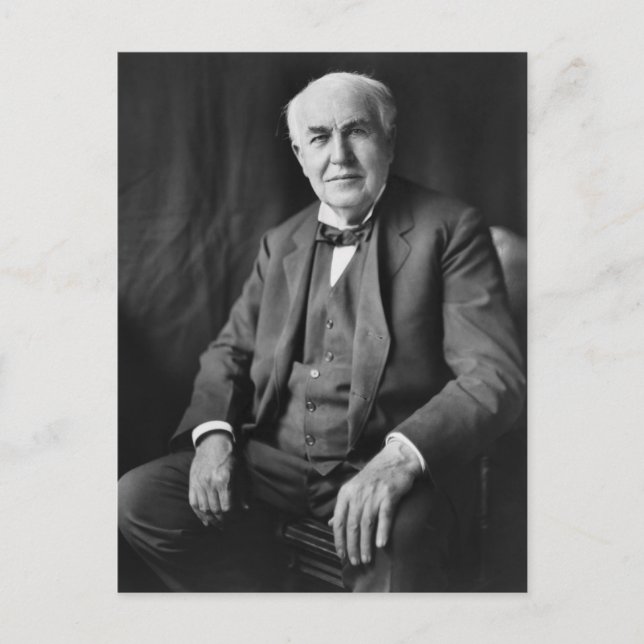 Carte Postale Thomas Alva Edison Portrait (Devant)