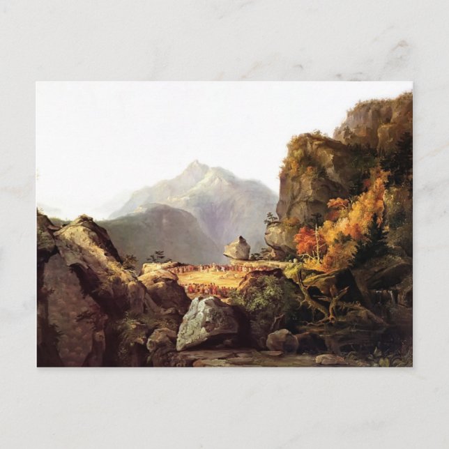 Carte Postale Thomas Cole - Scène de "La Dernière des Mohicans" (Devant)
