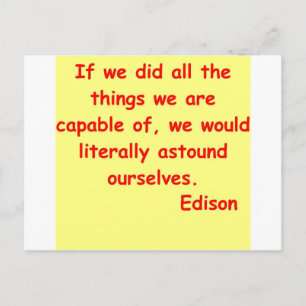 Carte Postale Thomas Edison cite