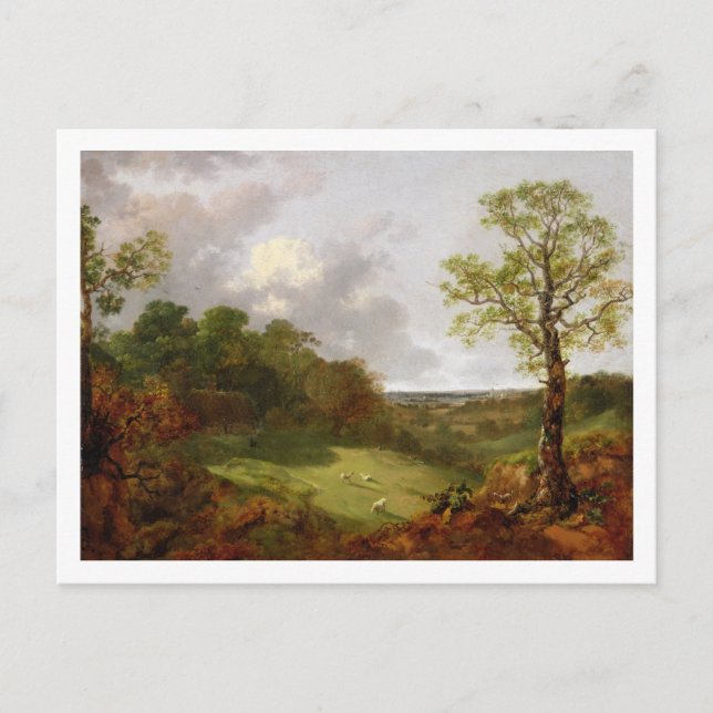 Carte Postale Thomas Gainsborough | Paysage en bois avec un lit  (Devant)