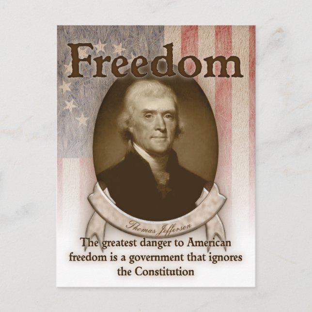 Carte Postale Thomas Jefferson - liberté (Devant)