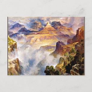 Carte Postale Thomas Moran - Brumes du canyon, parc Zoroastre