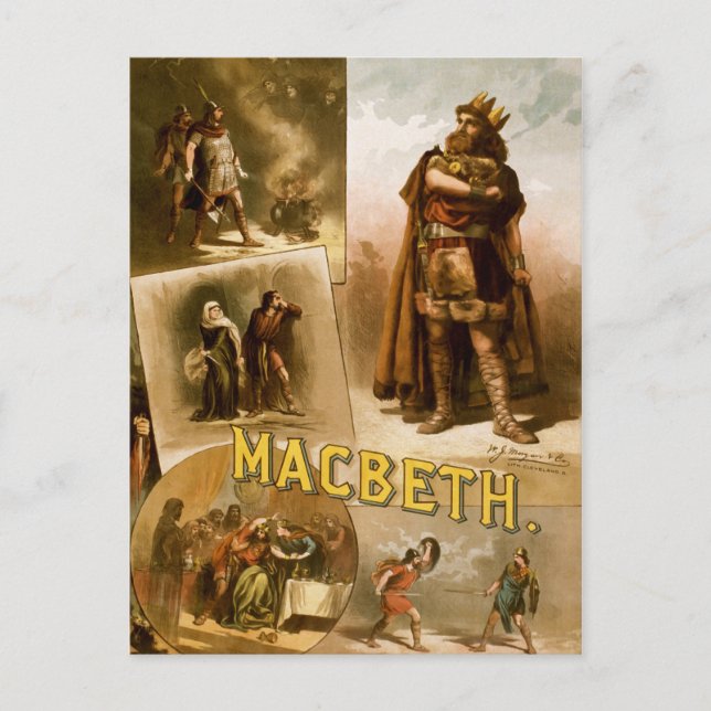 Carte Postale Thomas W. Keene dans MacBeth de William Shakespear (Devant)