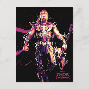 Carte Postale Thor Illustrated Character Art
