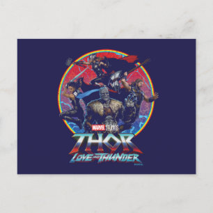 Carte Postale Thor : Love and Thunder Groupe Graphique Rétro