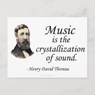 Carte Postale Thoreau sur le son et la musique