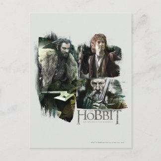 Carte Postale THORIN OAKENSHIELD™, BILBO BAGGINS™, & Gandalf Art
