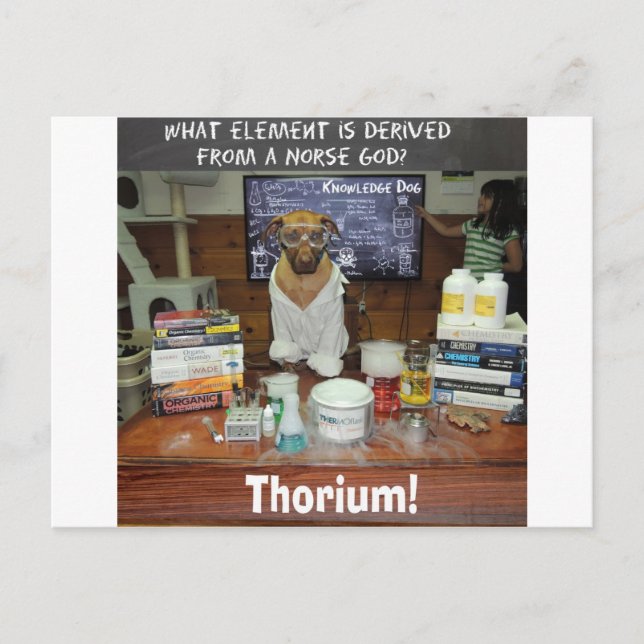 Carte Postale Thorium Thor Dieu du tonnerre Connaissance Chien (Devant)